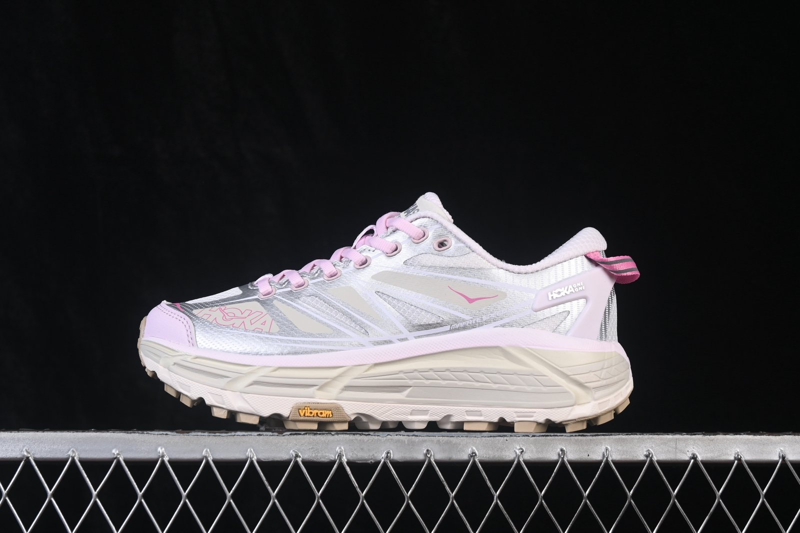 Hoka One One Mafate Speed 2 Silver/White Trail Running Shoes - 1126851 SVRL Vibram Sole