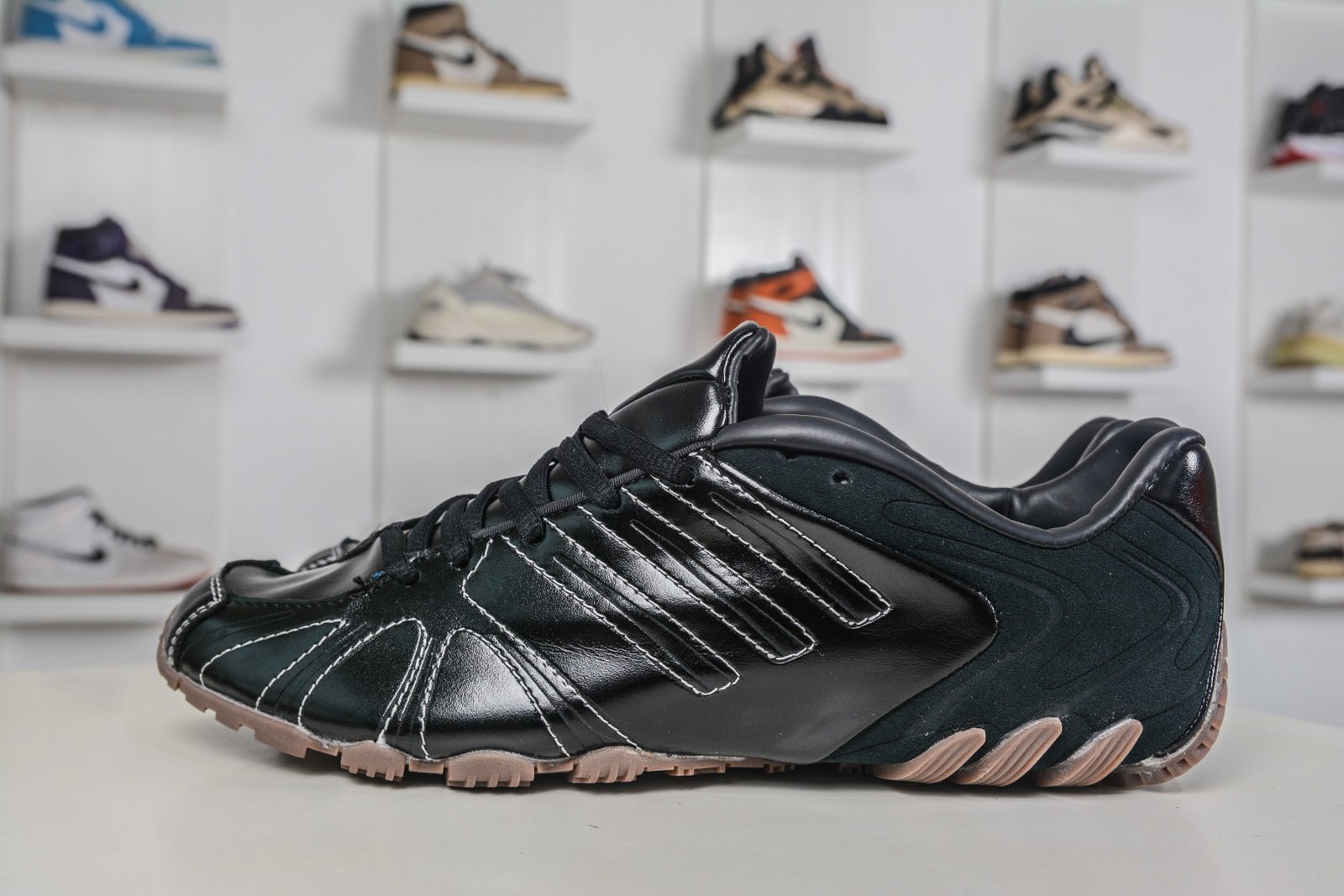 Adidas Ghost Sprint 'Black' Retro Y2K Low-Top Suede Lifestyle Sneakers IH1654