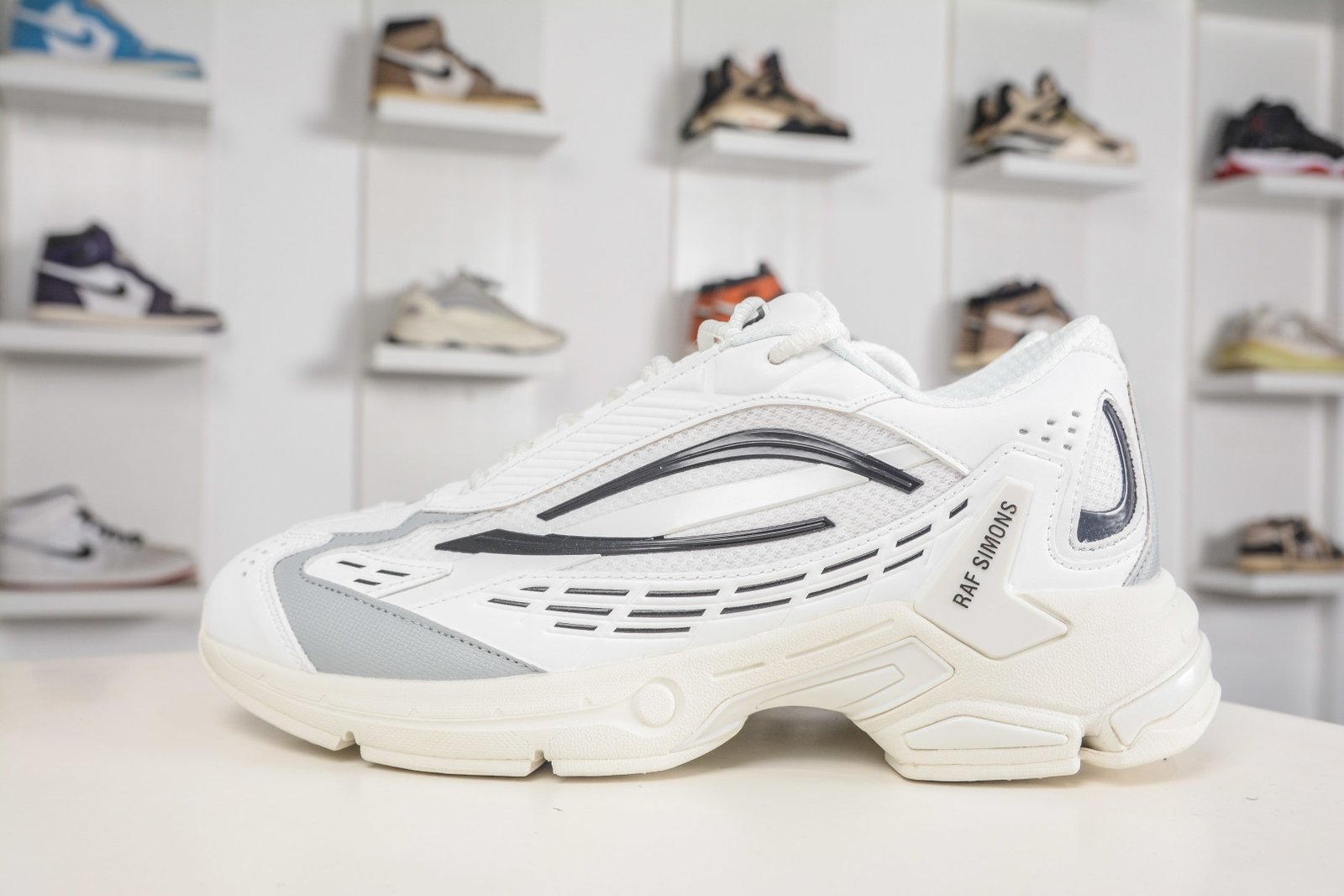 Raf Simons Runner Low-Top Leather and Suede Sneakers with Interchangeable Heel Detail