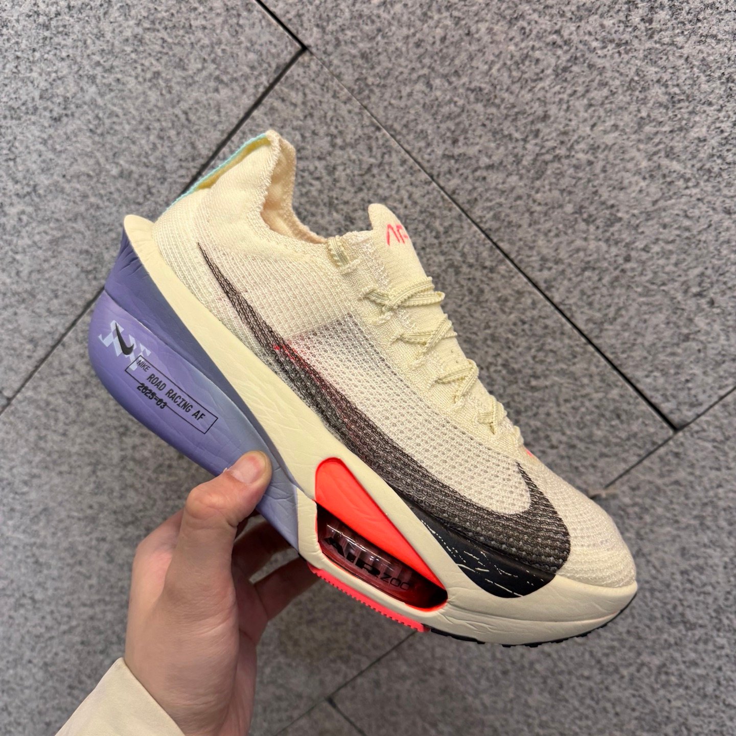 Nike Air Zoom Alphafly Next% 3 Electric 'Beige Purple' Carbon Fiber Cushioning Running Shoes FD8315-101