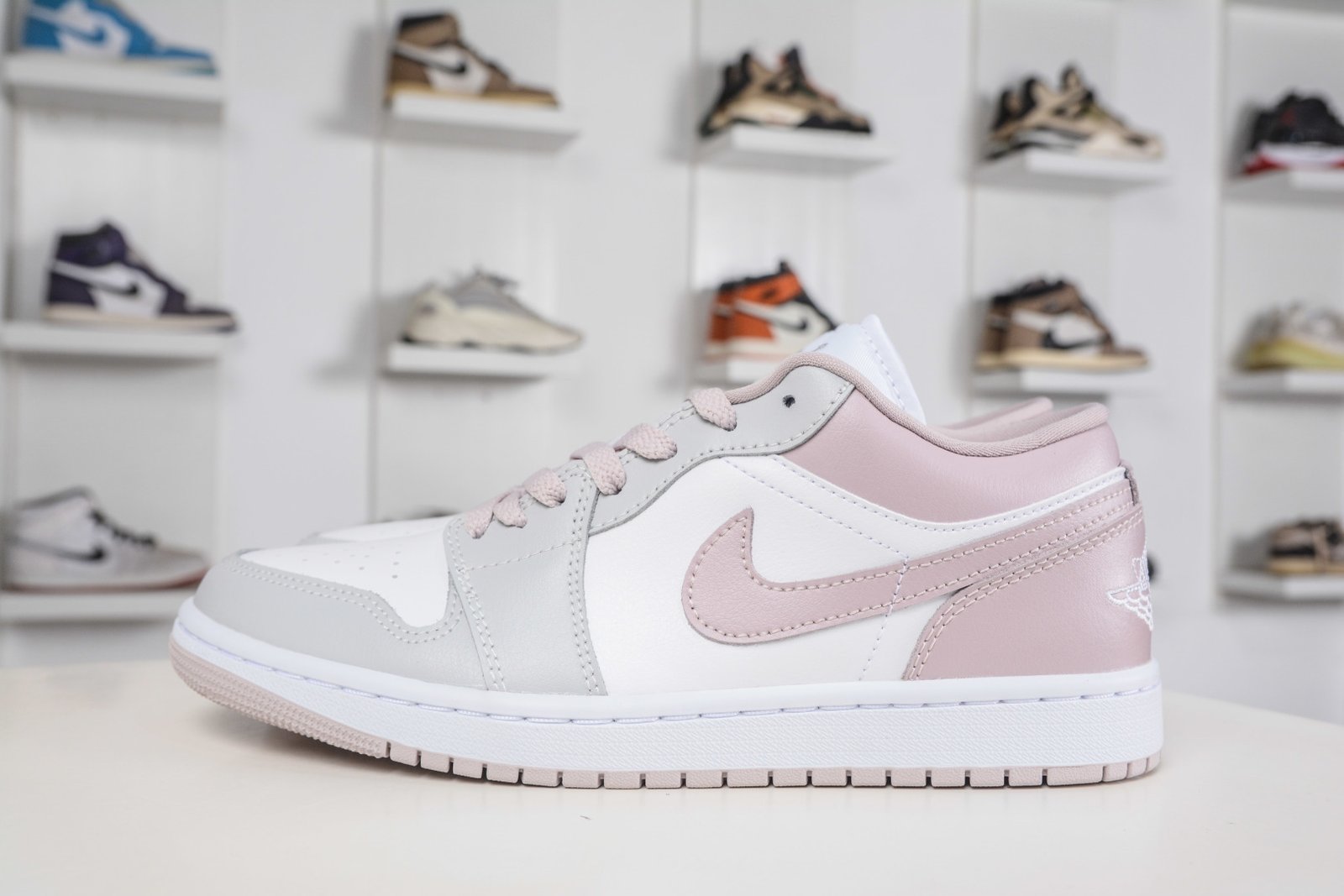 Nike Air Jordan 1 Low 'Pink White Grey' Sneakers - DC0774-606