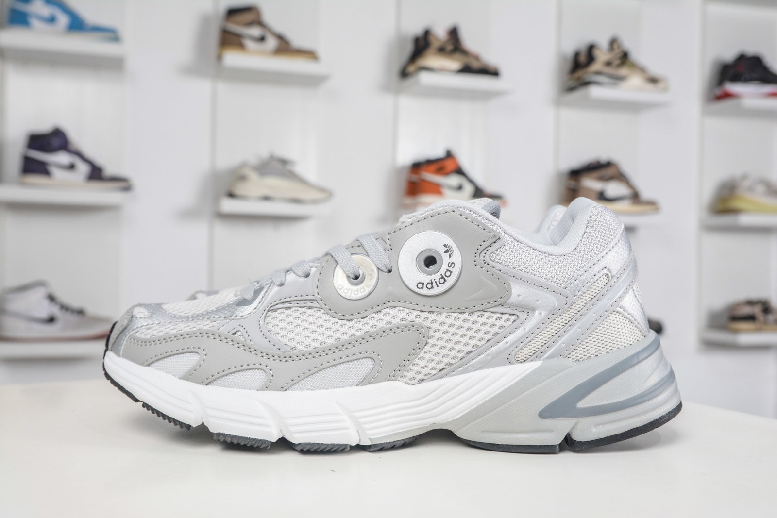 Adidas Originals Astir Retro Chunky Running Shoes Metallic Silver/White - GZ3569