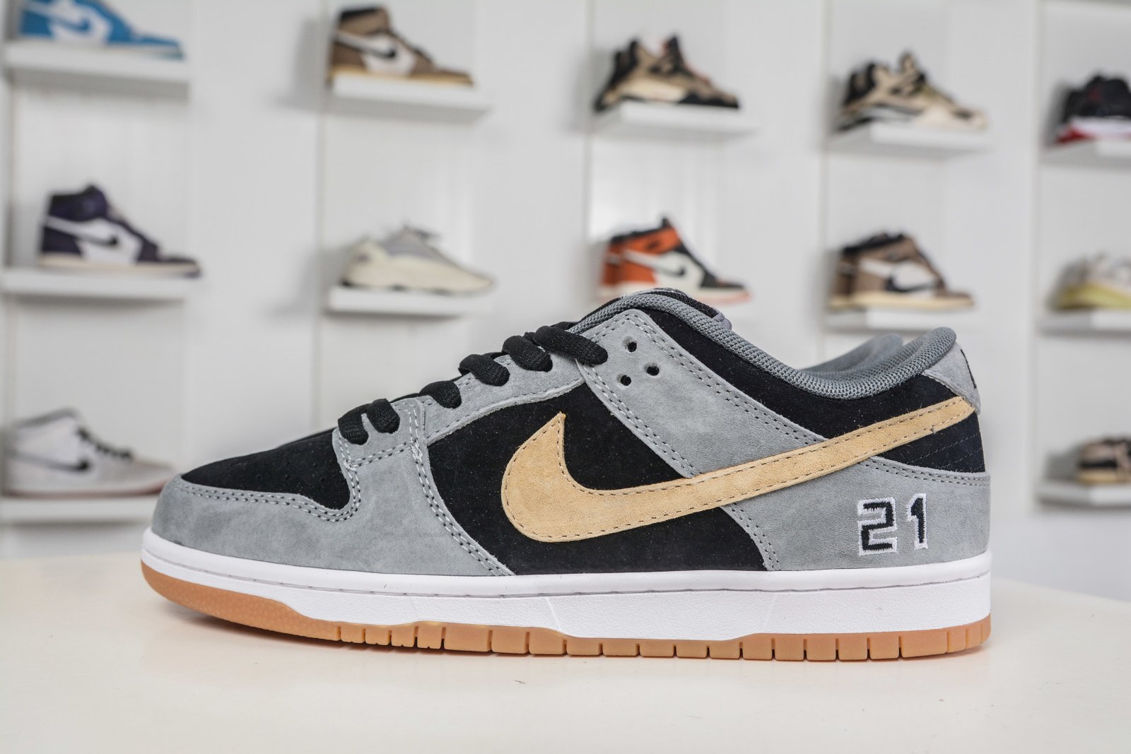 Nike SB Dunk Low Pro Grey Black Yellow - BQ6817-204 High Quality Sneakers