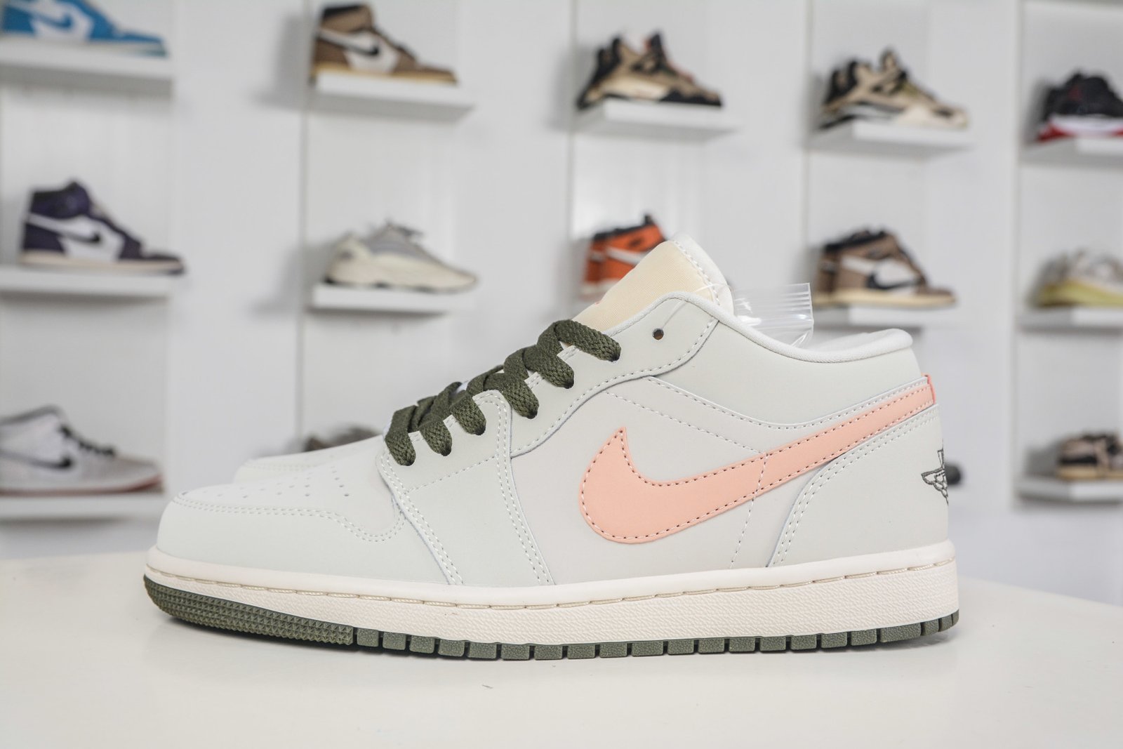 Air Jordan 1 Low 'Sail White Pink Orange' Casual Skate Shoes - DC0774-111