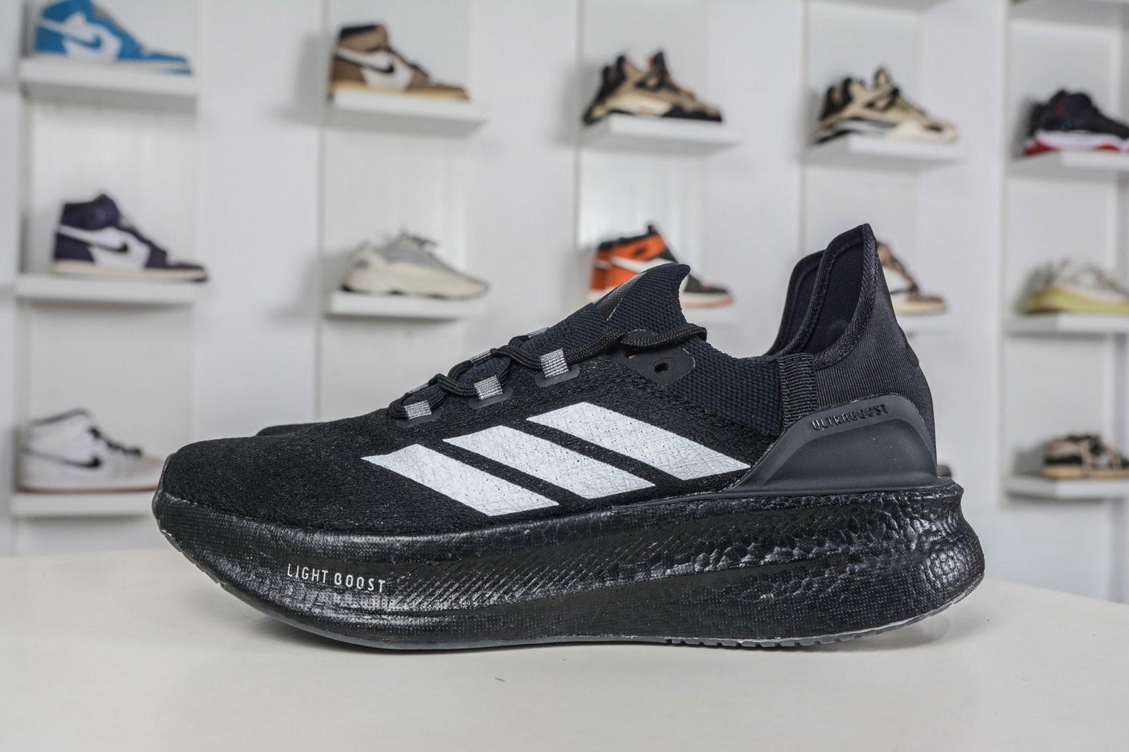 Adidas Ultraboost 5.0 Strung Lightweight Primeknit Running Shoes - Grey/White - JQ2941