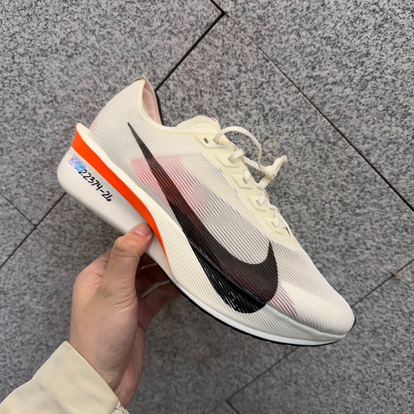 Nike ZoomX Vaporfly 4 Next% Carbon Plate Low-Top Racing Shoes White/Orange HF6413-100