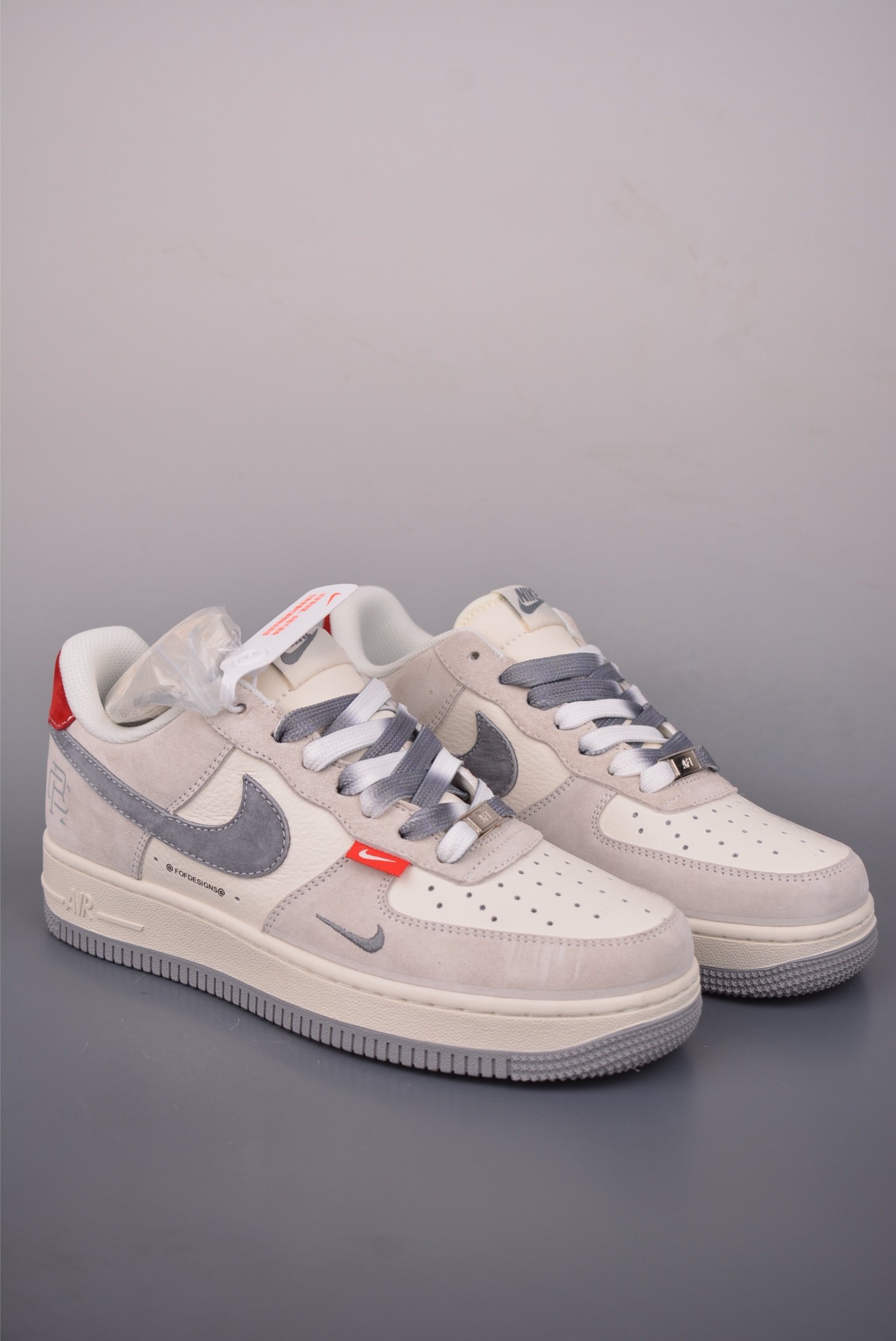 Nike Air Force 1 Low 'Grey Red' Classic Basketball Shoes - CS5288 088331133