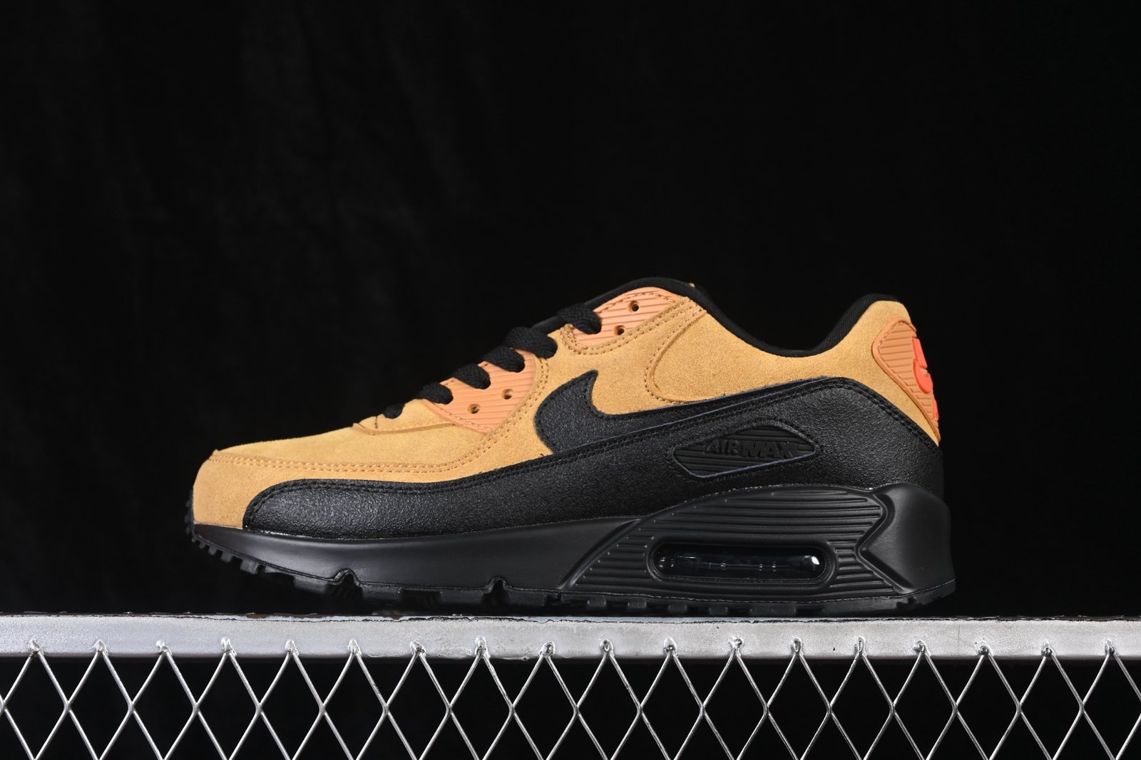Nike Air Max 90 Retro Cushioning Running Shoes Mustard Yellow AJ1285-700