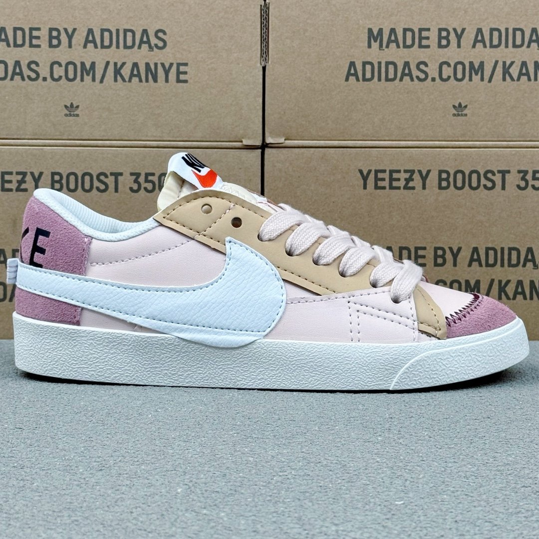 Nike Blazer Low '77 Jumbo White Pink Crimson Big Swoosh - DQ1470-601