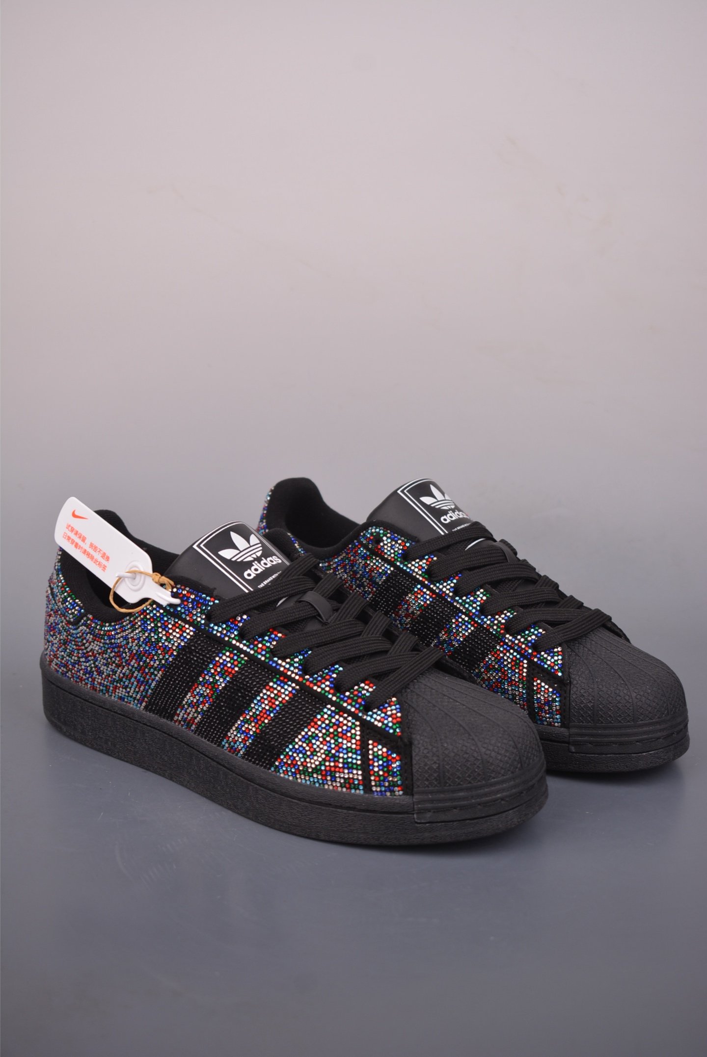 Adidas Originals Superstar 2026 Edition Full Diamond Shell Toe White Leather Shoes - IH42032332