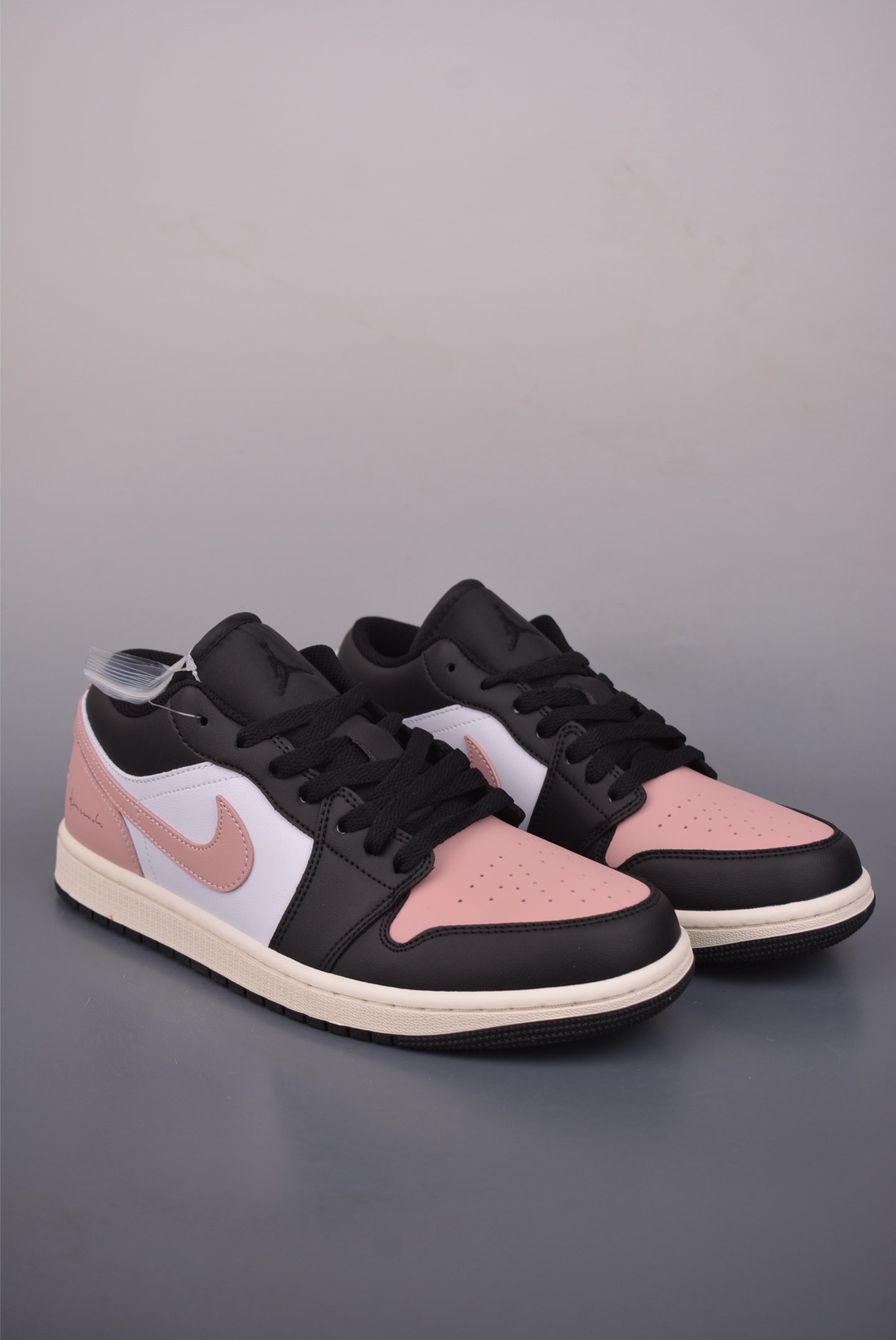 Nike Air Jordan 1 Low 'Black Pink' Women's Casual Sneakers - 553560-081