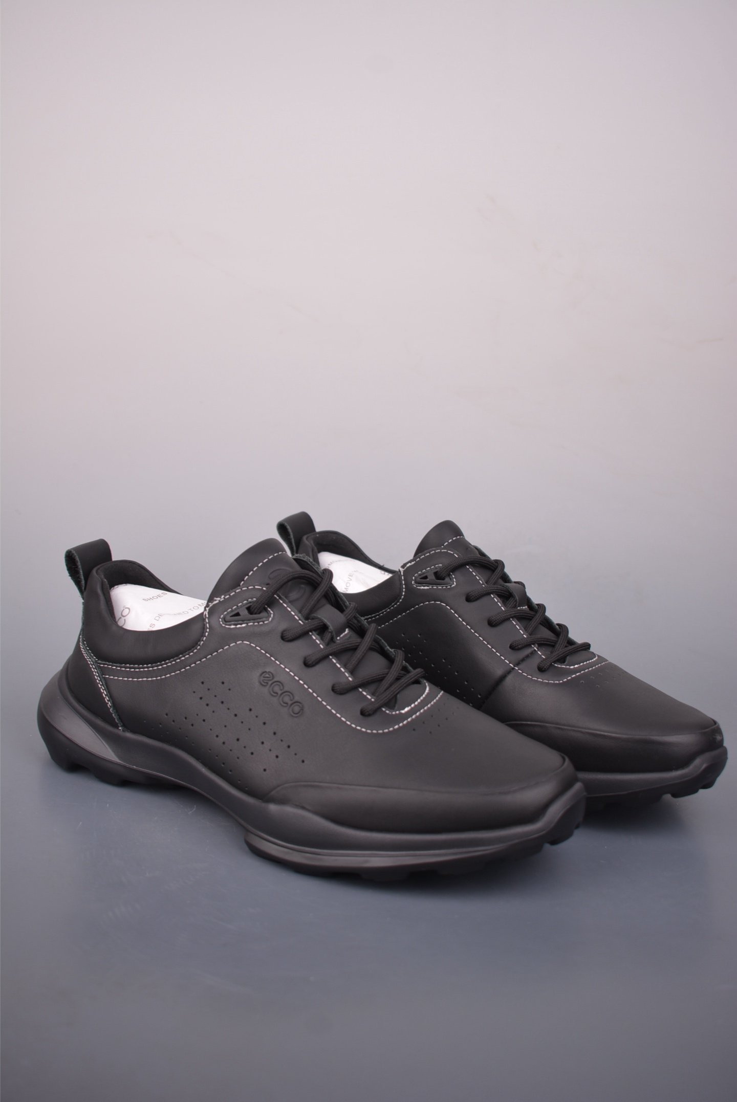 ECCO Men's Genuine Leather Walking Shoes Breathable Casual Sneakers - 8904182135