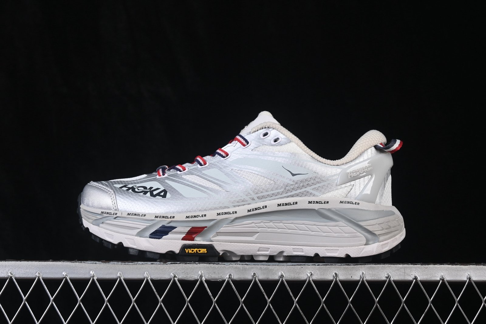 Moncler x Hoka Mafate Speed 2 White Silver Mesh Lightweight Mountain Running Shoes 1129992 NCHMS