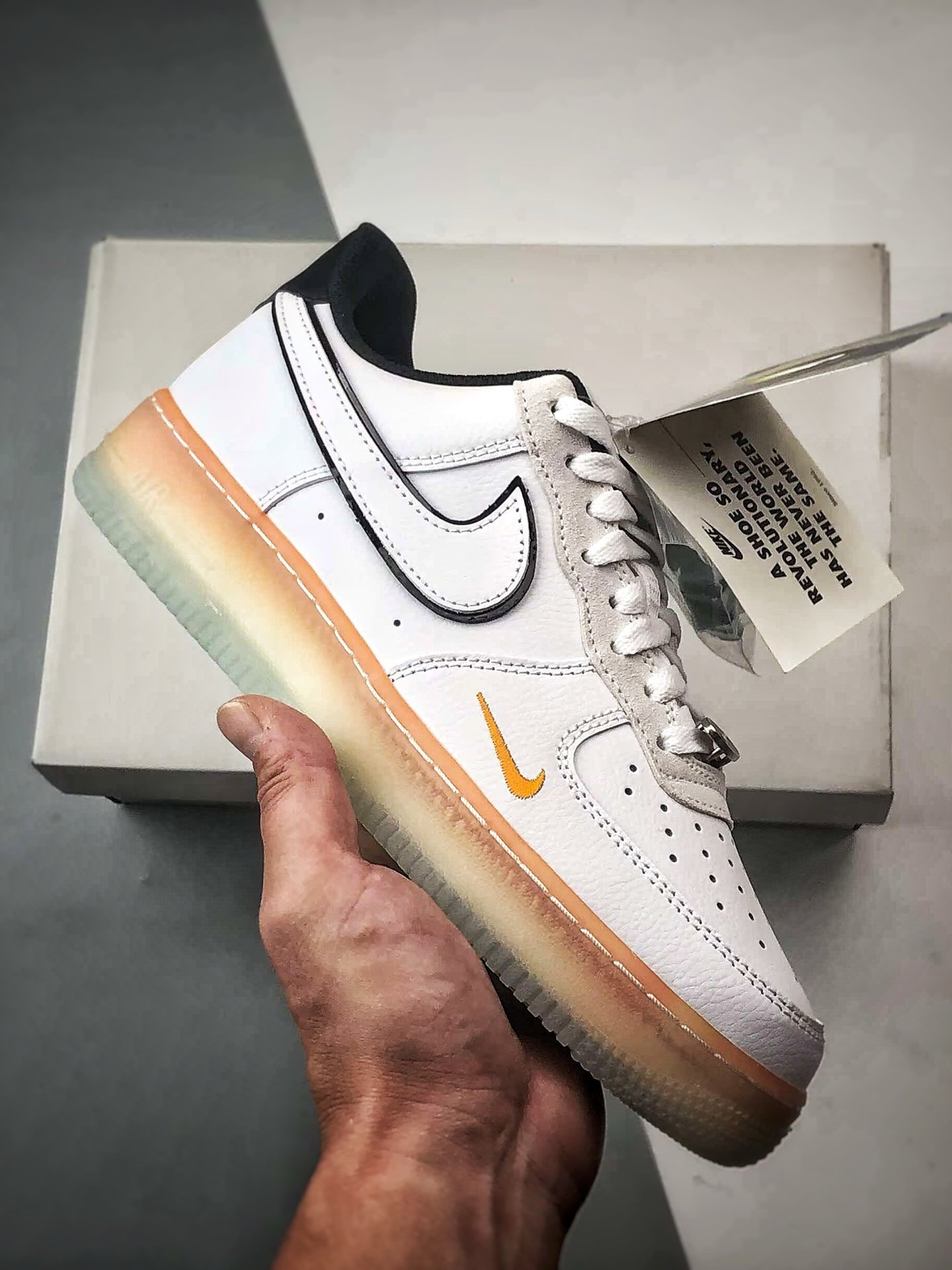 Nike Air Force 1 '07 Low 'White Black Gradient Orange' IQ0228-100