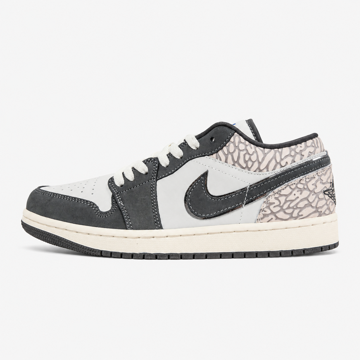 Air Jordan 1 Low 'Elephant Print' Retro Premium Leather Board Shoes - IU2268 100