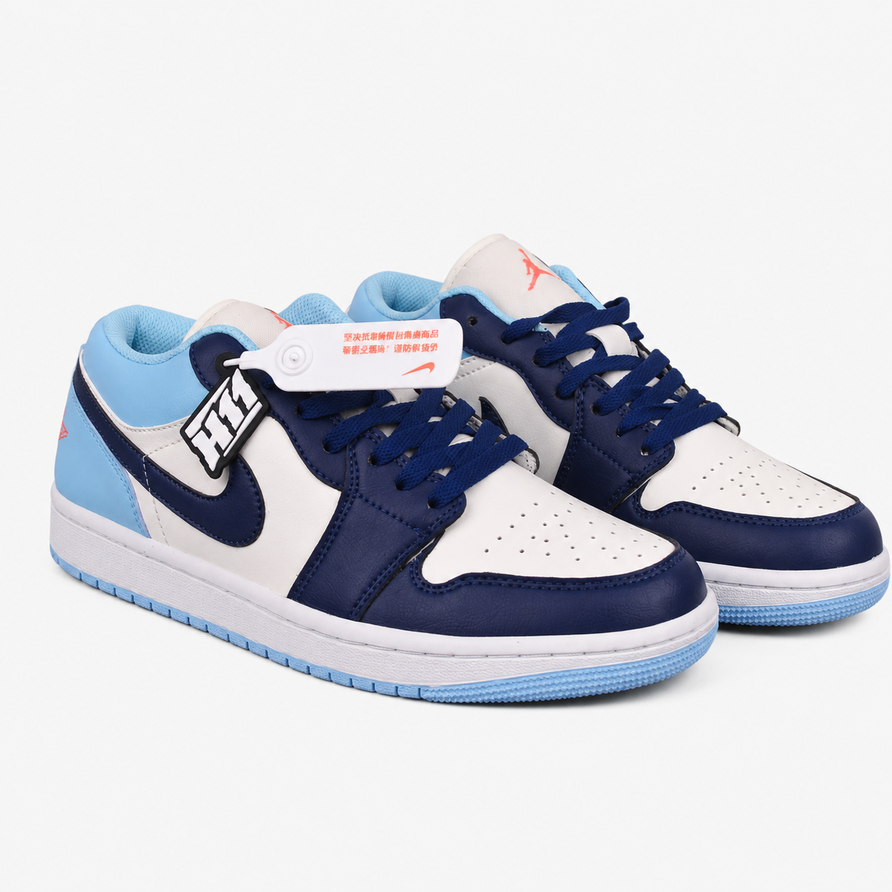 Air Jordan 1 Low 'Obsidian' White Midnight Navy - 553558-149