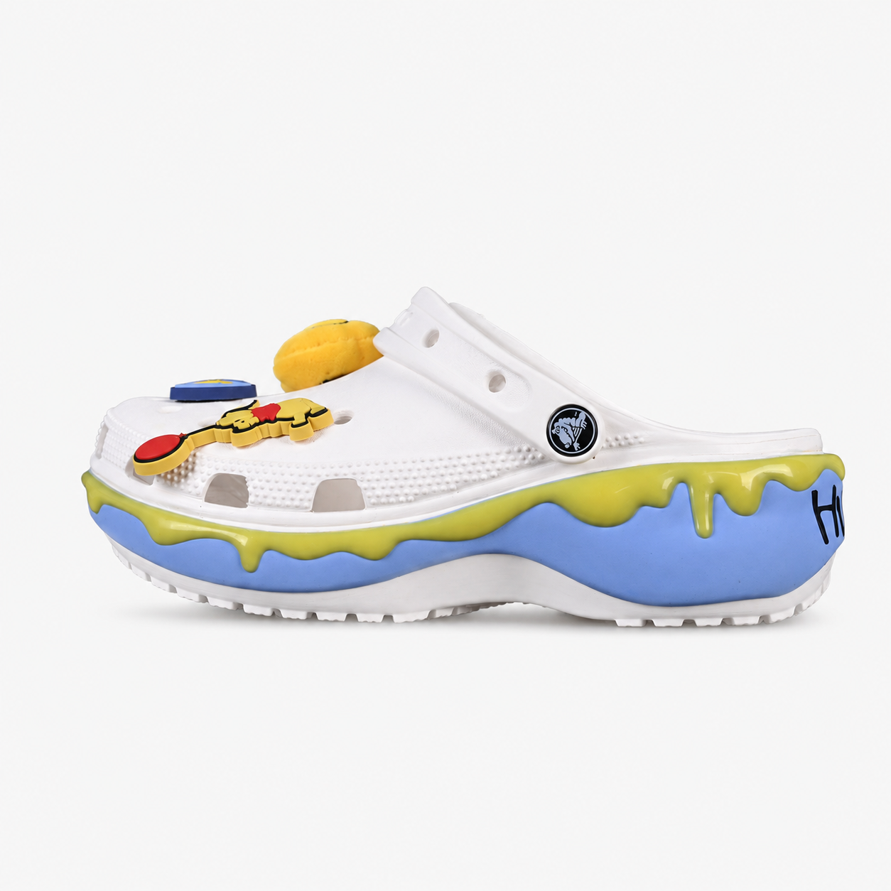 Disney x Crocs Smurfs Platform Clog White - Winnie the Pooh Edition Thick Sole Sandals