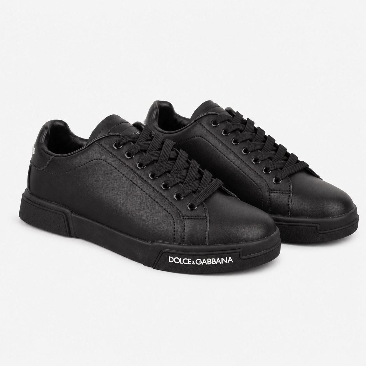 Dolce & Gabbana NS1 DG Low-Top White Sneakers in Nappa Calfskin CS17663633