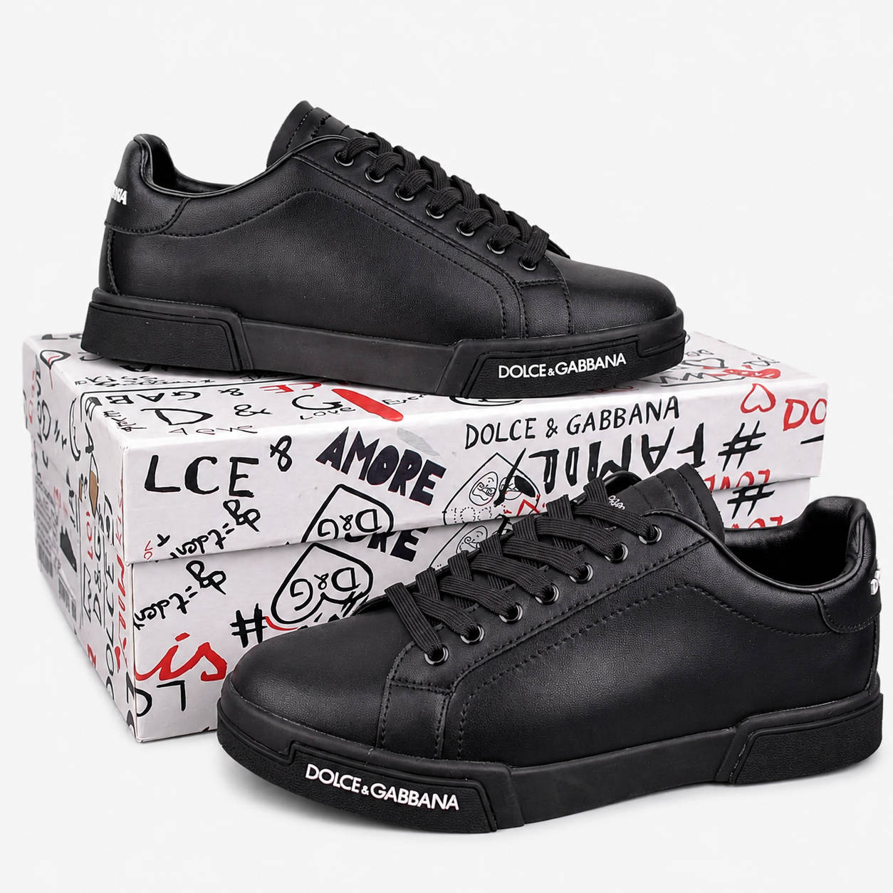 Dolce & Gabbana NS1 DG Nappa Calfskin Low-top Sneakers White - CS17663633
