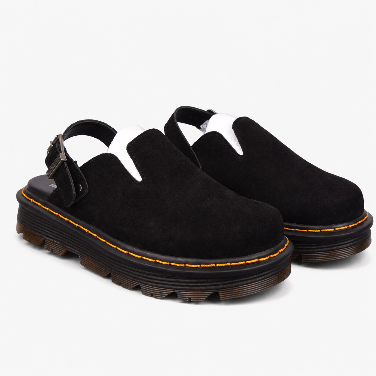 Dr. Martens Polished Leather Platform High-Top Boots Retro Punk Slip-on Motorcycle Boots 60073633