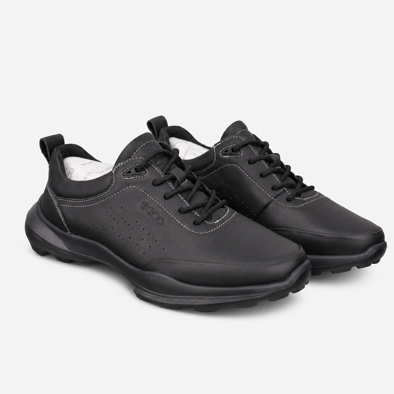 ECCO Men's Genuine Leather Walking Shoes Breathable Casual Sneakers - 8904182135