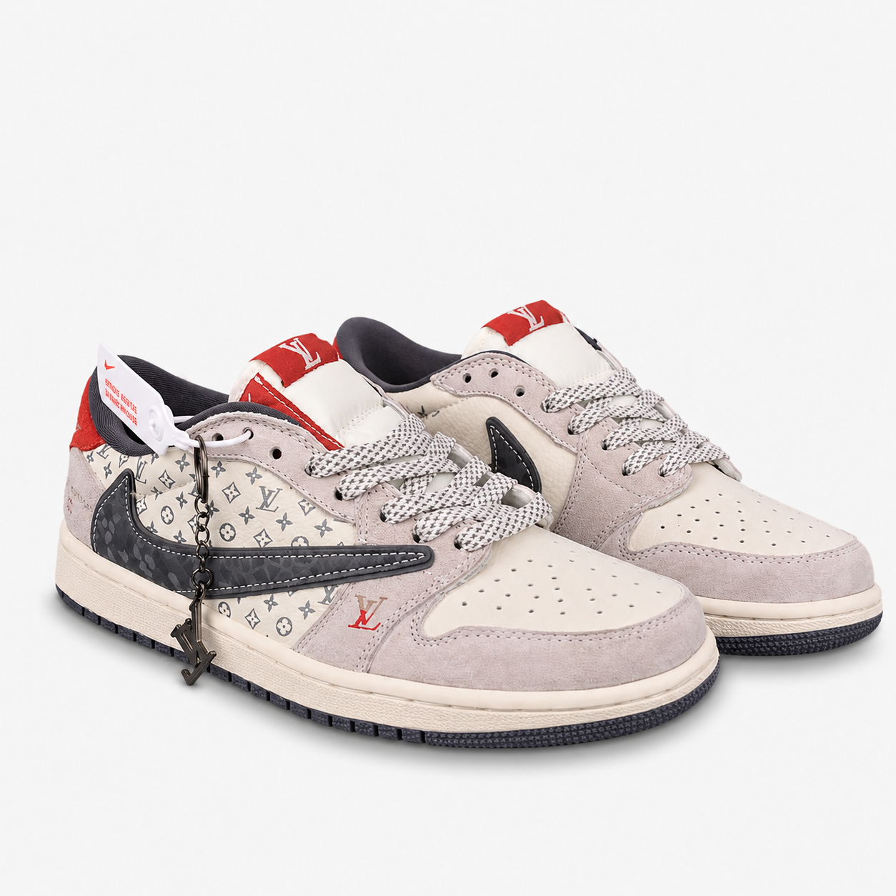 Fragment Design x Travis Scott x Louis Vuitton x Jordan 1 Low OG Military Blue