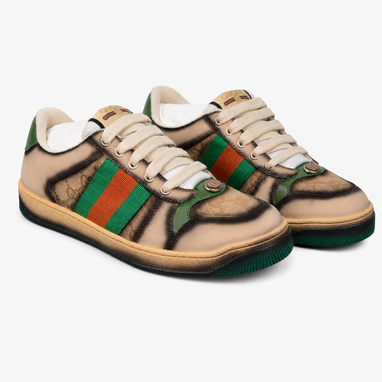 Gucci Shift Series Retro German Army Trainers (GAT) 2025 Early Autumn Luxury Leather Sneakers - 6695822936