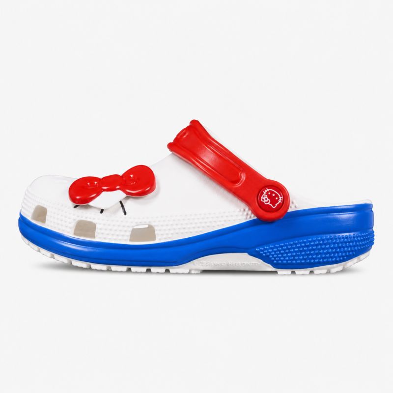 Hello Kitty x Crocs Classic Clog - White/Red/Blue EVA Casual Sandals