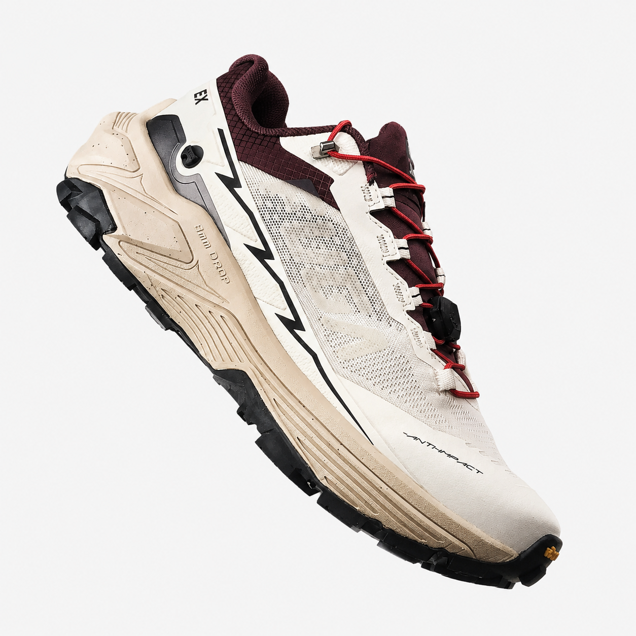 Kailas FUGA EX3 Trail Running Shoes Rice Paper White - Vibram Megagrip Hiking Sneakers