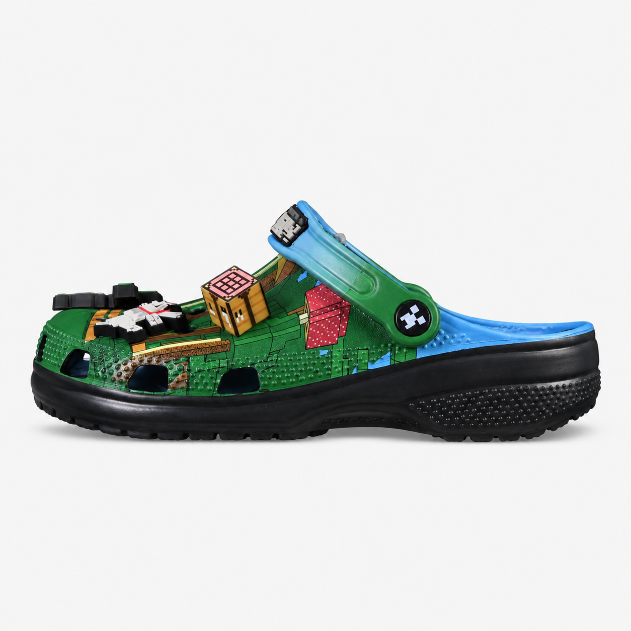 Minecraft x Crocs Classic Clog - Limited Edition Green/Blue Pixel EVA Clogs