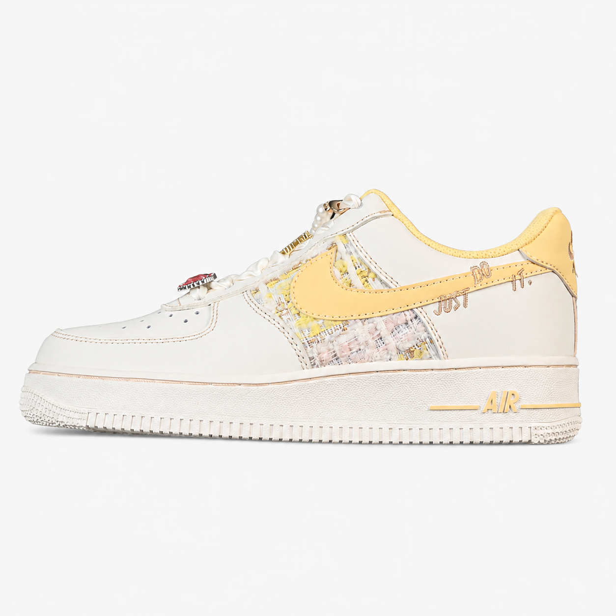 Nike Air Force 1 '07 Low "Spring Whisper" Yellow Pearl Hand-painted Graffiti FJ7740-160