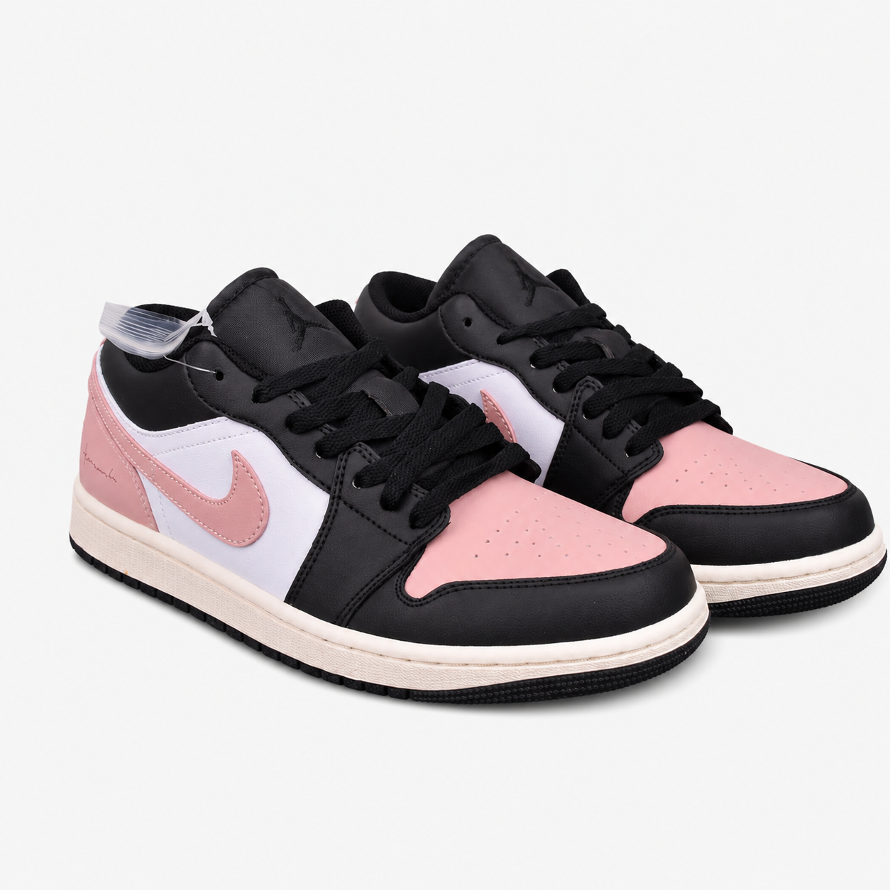 Nike Air Jordan 1 Low 'Black Pink' Women's Casual Sneakers - 553560-081