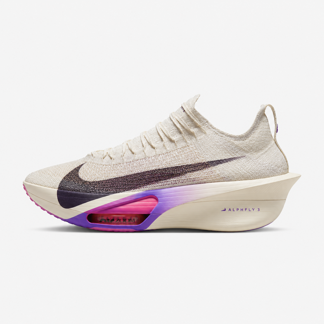Nike Air Zoom Alphafly Next% 3 Electric 'Beige Purple' Carbon Fiber Cushioning Running Shoes FD8315-101