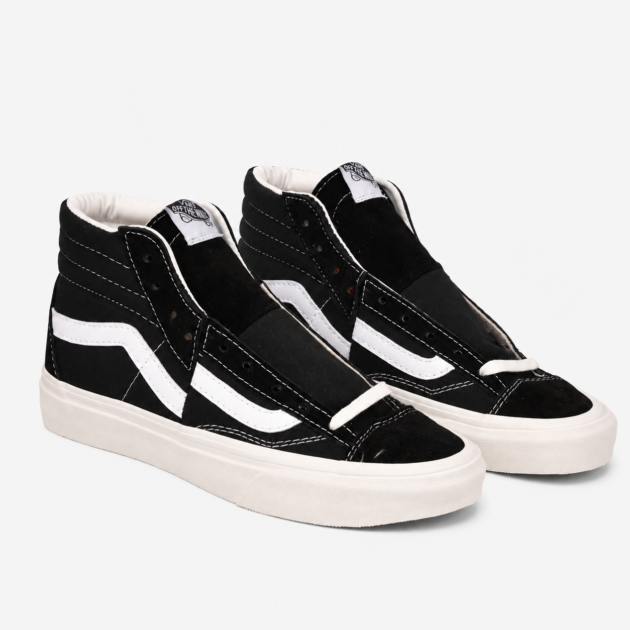 Vans Clash The Wall Deconstructed High Top Sneakers - Hybrid Authentic Old Skool Sk8-Hi Style - VN000CNKSN0 VN000CNKBA2